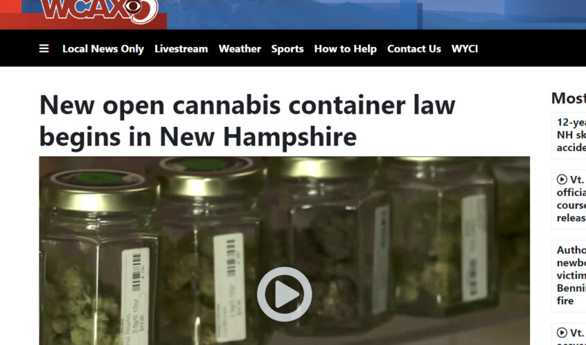 NH Cannabis Open Container Law